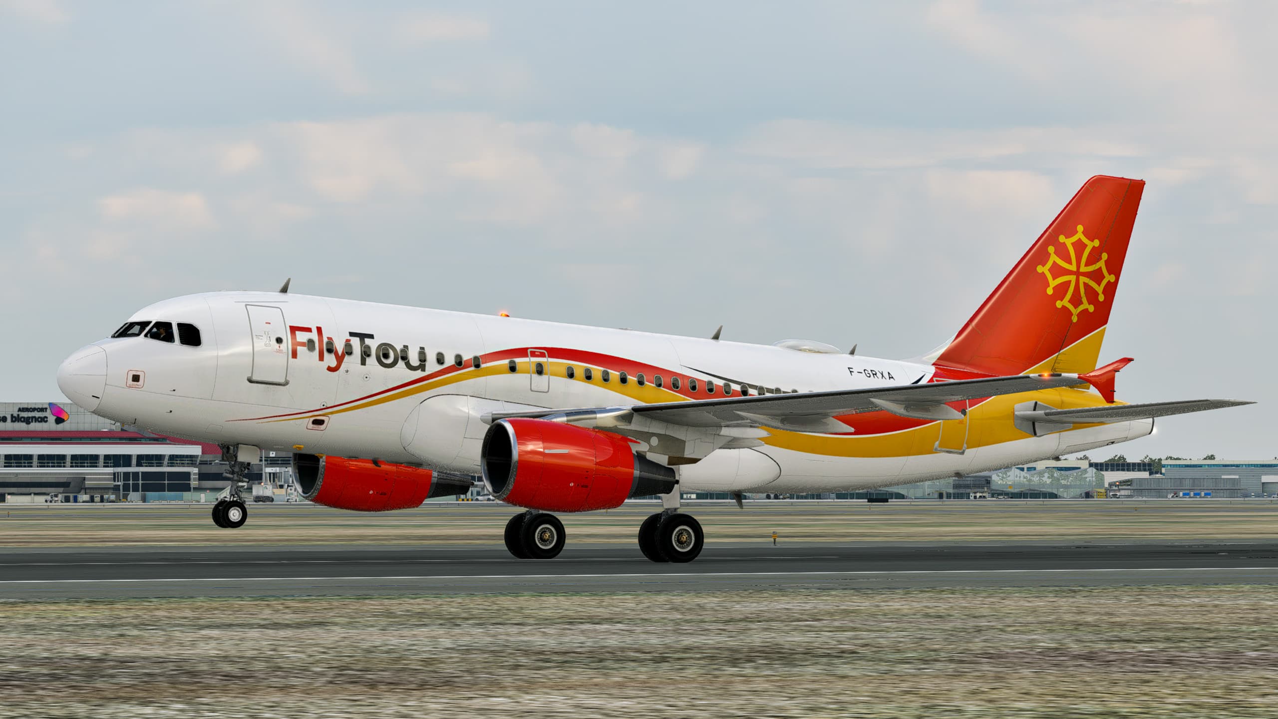 A319 au décollage de Blagnac