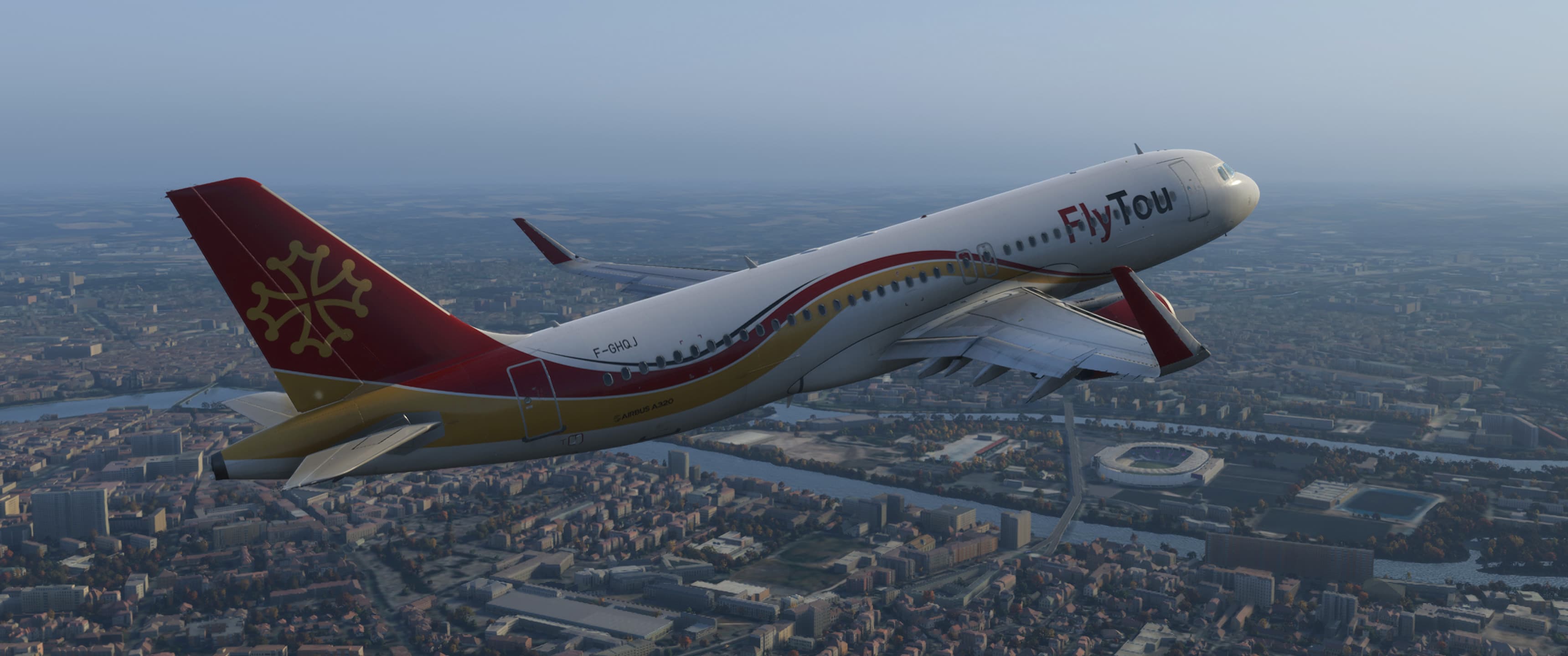 Airbus A320 FlyTou Virtual survolant Toulouse - Aviation virtuelle réaliste
